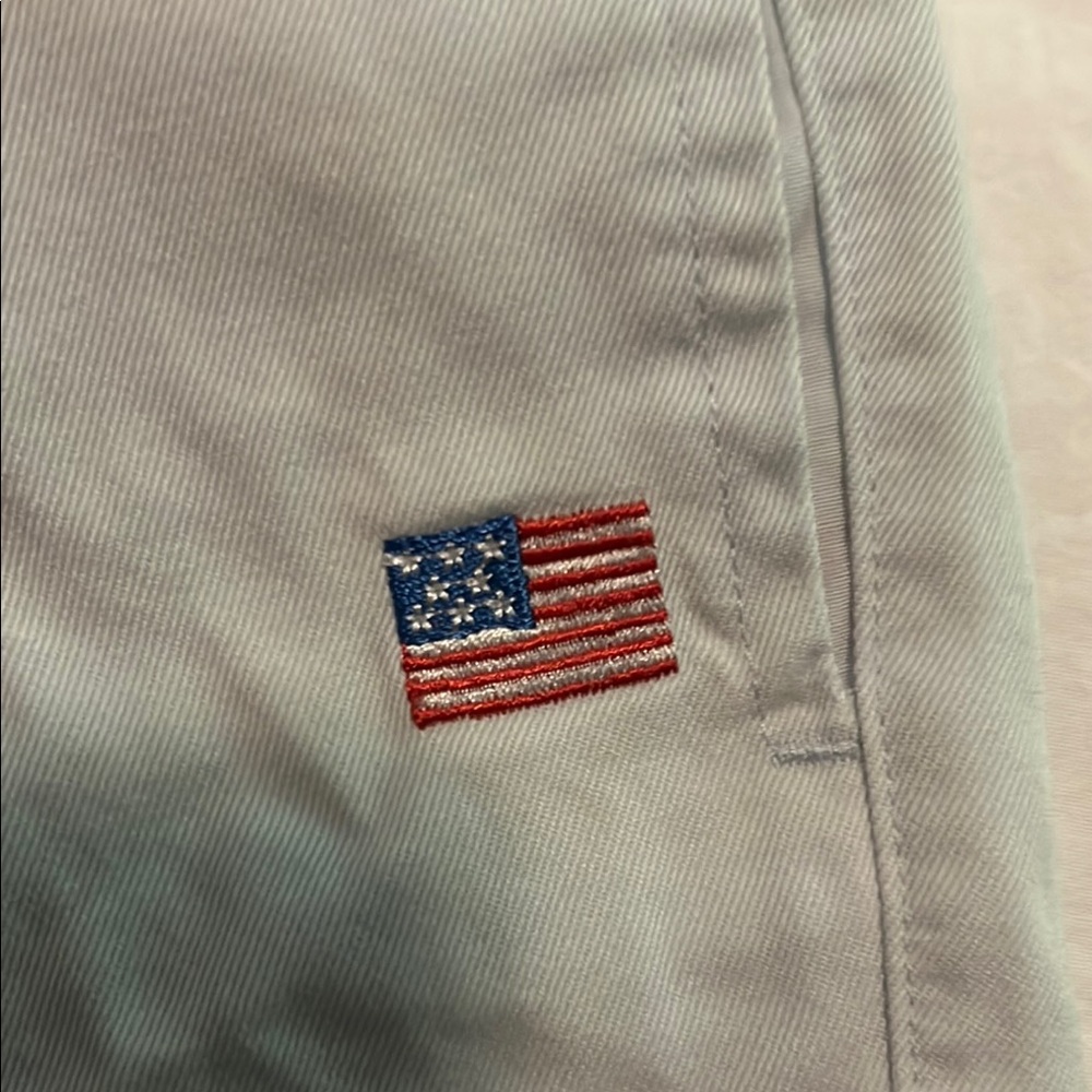 Light Blue Shorts with American Flag Embroidery - Picture 4 of 4
